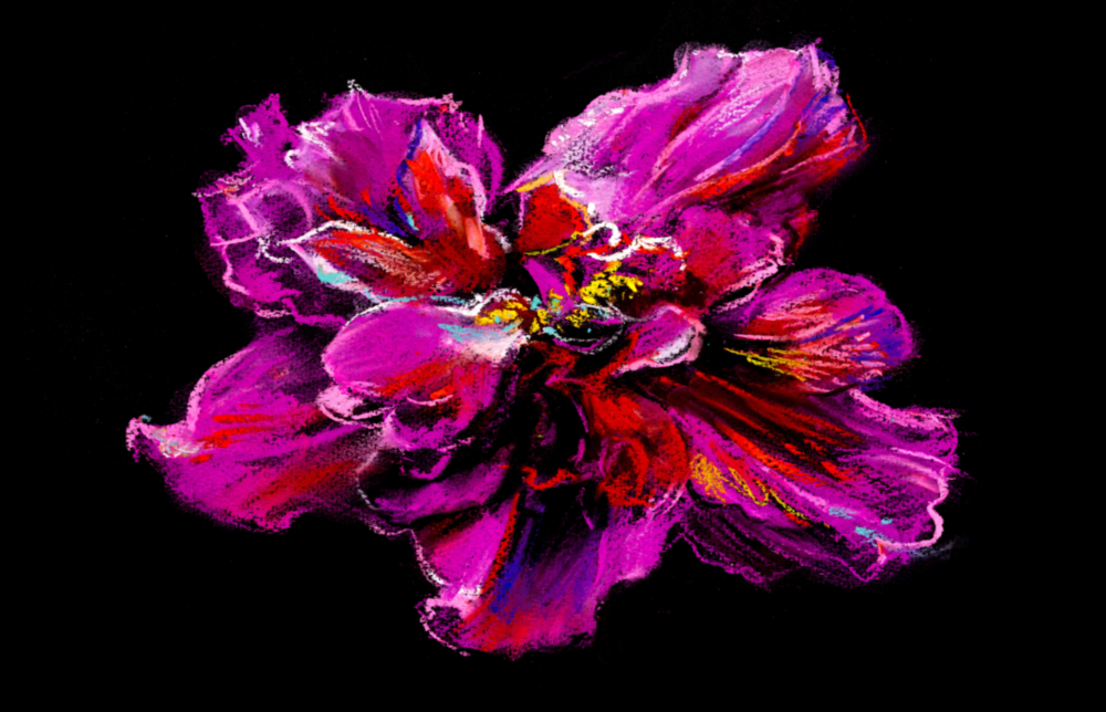 Purple Flower Glass Wall Art