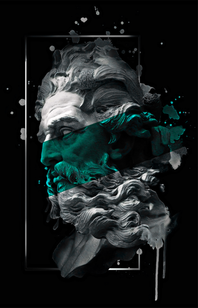 Poseidon Glass Wall Art