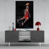 Michael Jordan Glass Wall Art.
