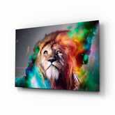 Lion Glass Wall Art