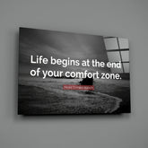 Where the Life Begins? Glass Wall Art