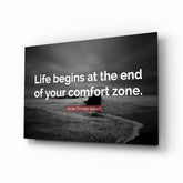 Where the Life Begins? Glass Wall Art