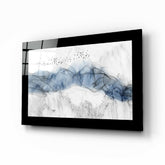 Blue Nebula Glass Wall Art.