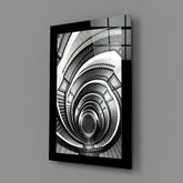 Spiral Stairs Glass Wall Art.