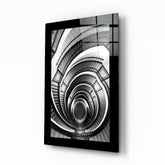 Spiral Stairs Glass Wall Art.