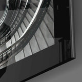 Spiral Stairs Glass Wall Art.