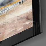 Lonely Kayak Glass Wall Art.