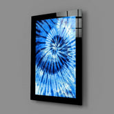 Blue Shell Glass Wall Art.