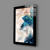 Abstract Leaf Glass Wall Art.