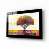 Colorful Dream Tree Glass Wall Art.