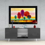 Pastel Trees Glass Wall Art.