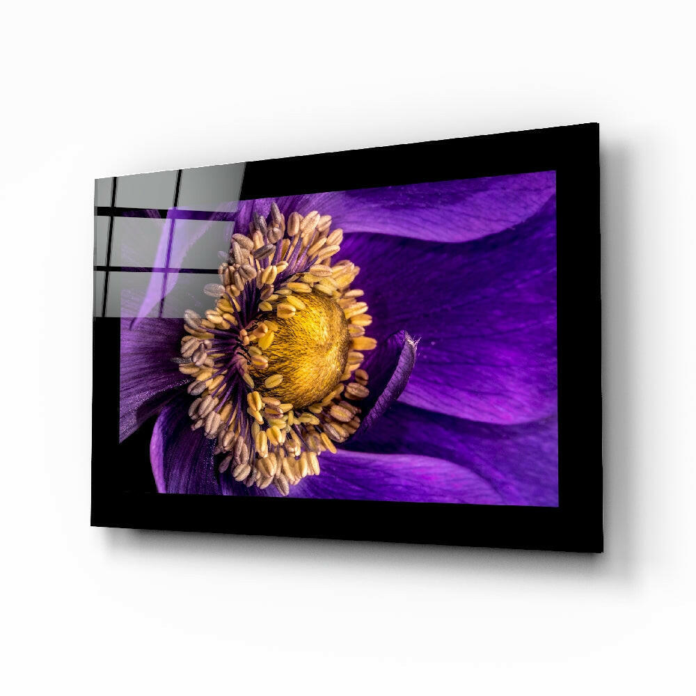 Passionflower Flower Glass Wall Art.