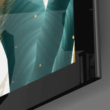 Emerald Leaf Glass Wall Art.