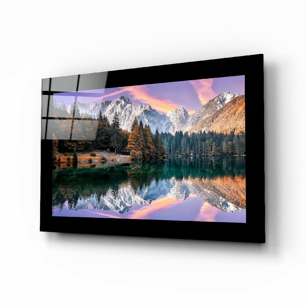 Glacier Lake Glass Wall Art.