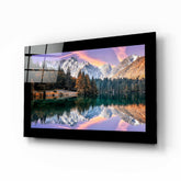 Glacier Lake Glass Wall Art.