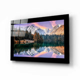 Glacier Lake Glass Wall Art.