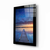 Sunset on the Dock Glass Wall Art.