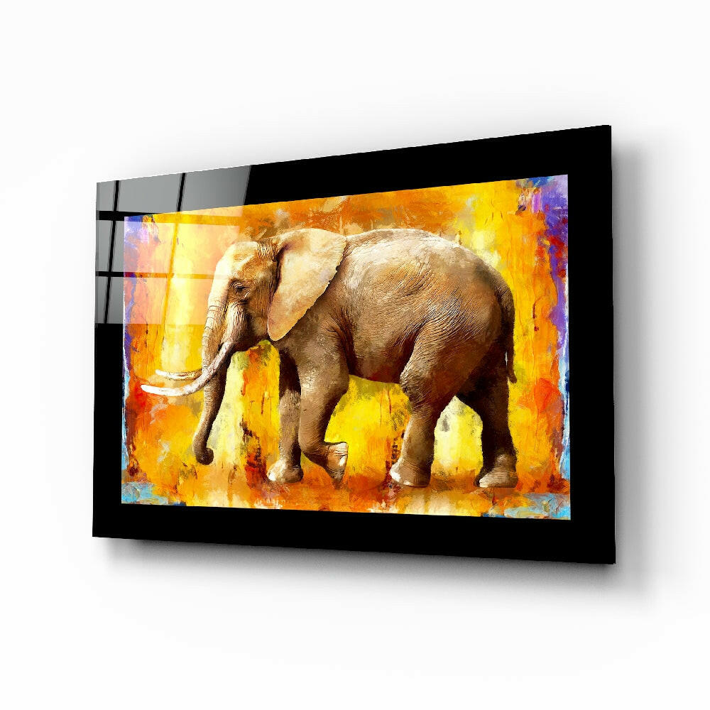 Elephant Glass Wall Art.
