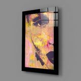 Woman Portrait Glass Wall Art.