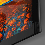 Poppy Field Glass Wall Art.