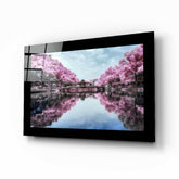 Sakura Trees Glass Wall Art.