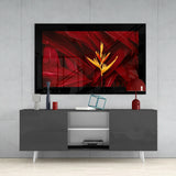 Red Leaves Glass Wall Art.