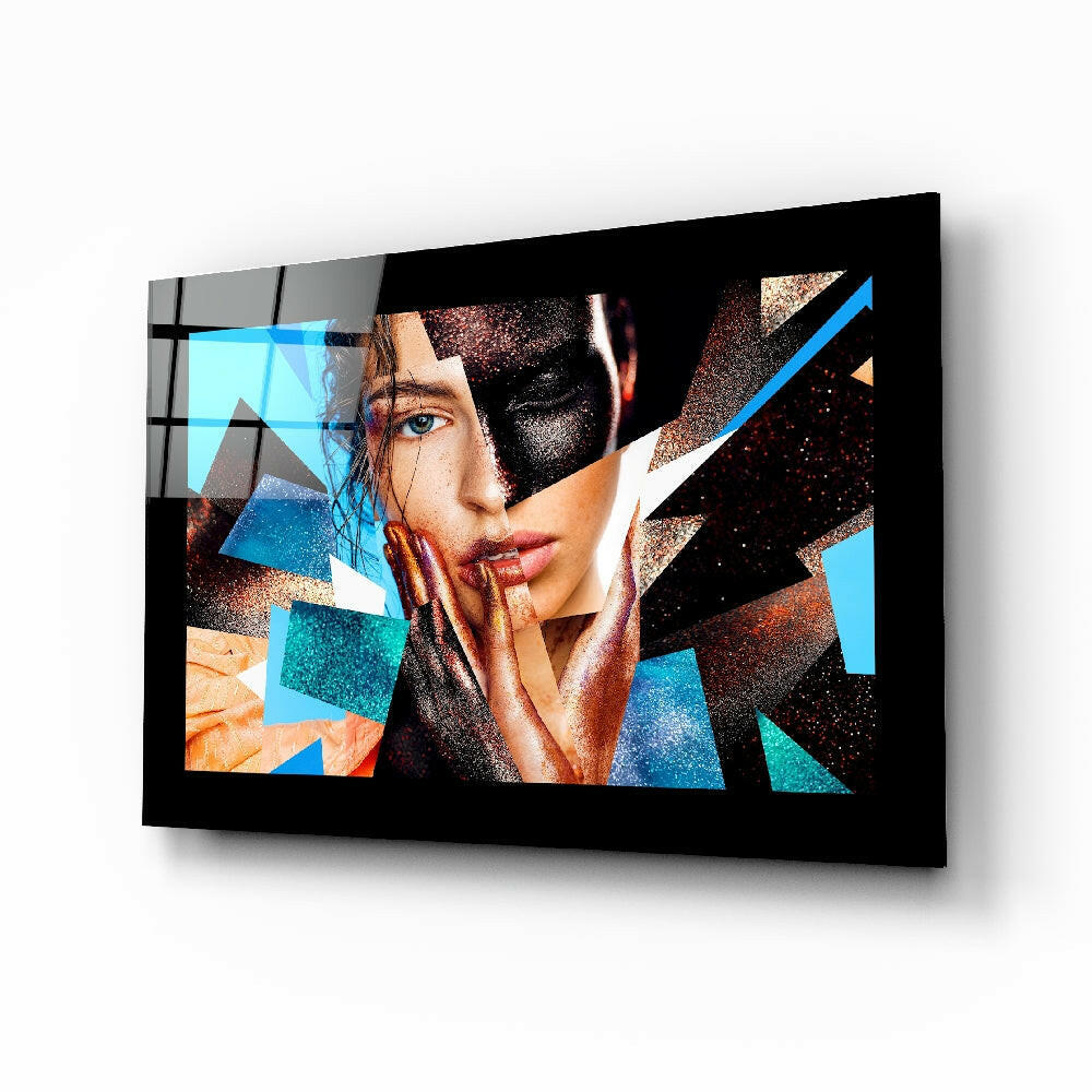 Modern Woman Glass Wall Art.