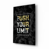 Push Your Limit Glass Wall Art