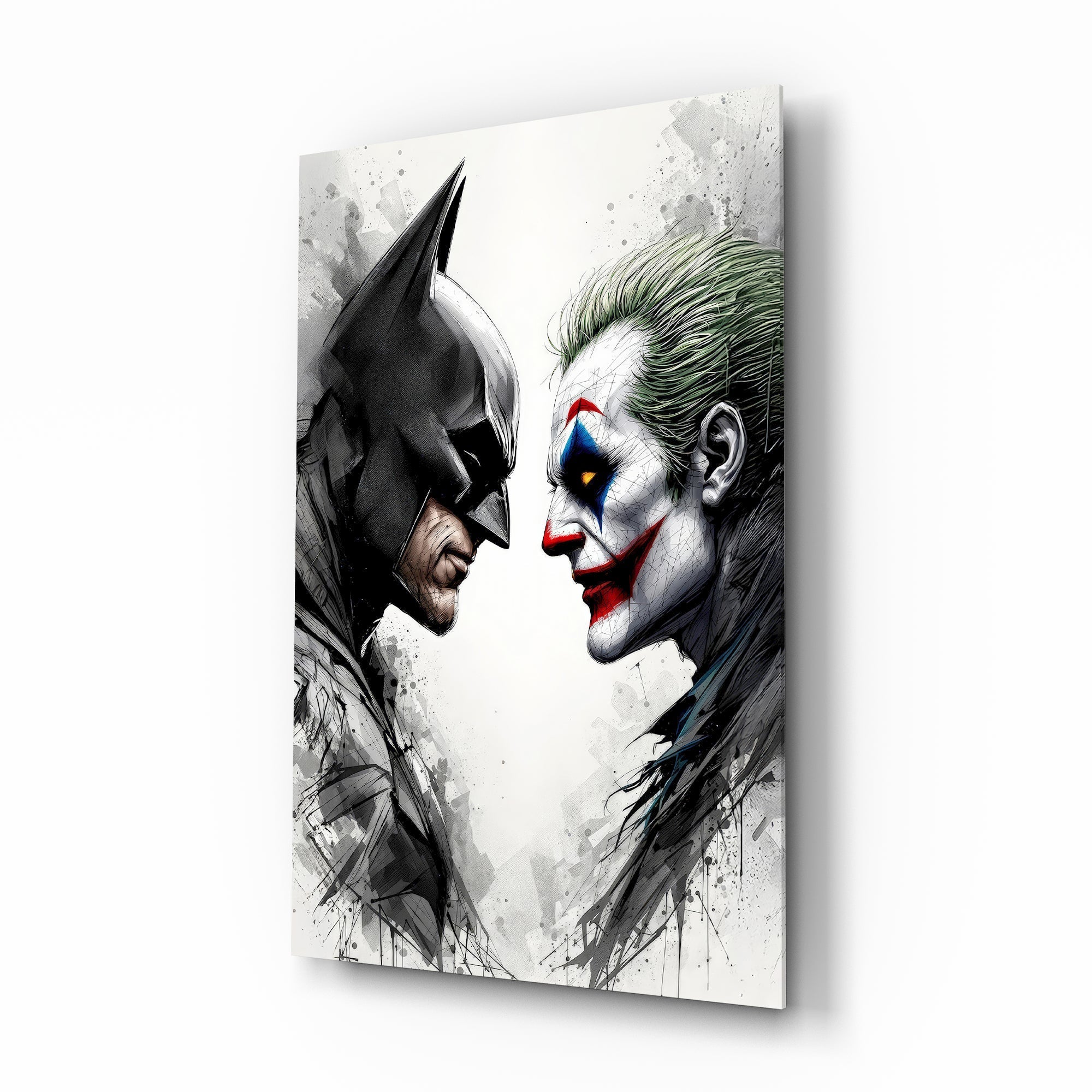 Batman vs. Joker Glass Wall Art