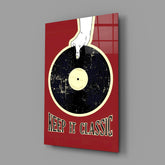 Classic Vinyl Record Glass Wall Art