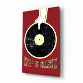 Classic Vinyl Record Glass Wall Art