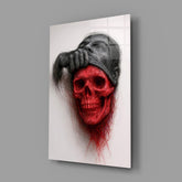 Ethereal Skull Glass Wall Art