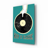 Classic Vinyl Record Glass Wall Art