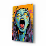 Scream of the Living Dead Glass Wall Art