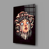 Mushroom Head Glass Wall Art