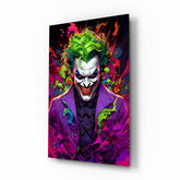 Joker's Chaos Glass Wall Art