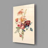 Elegant Floral Bouquet Glass Wall Art