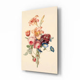 Elegant Floral Bouquet Glass Wall Art