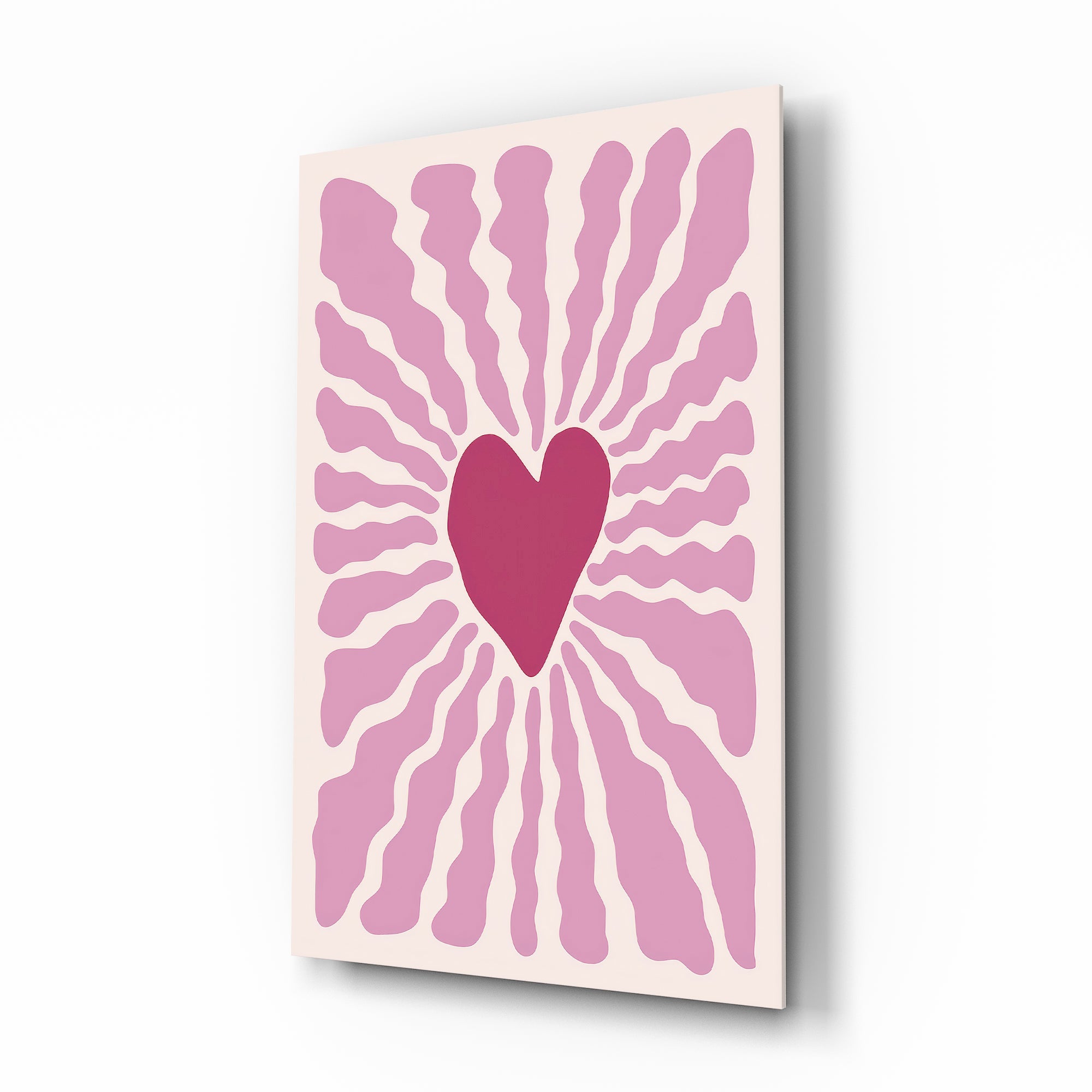 Radiant Heart Glass Wall Art