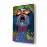 Psychedelic Goggles Glass Wall Art