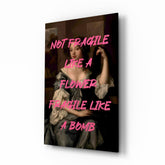 Fragile Bomb Glass Wall Art