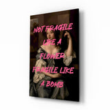 Fragile Bomb Glass Wall Art