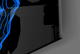 Fluid Blue Hand Silhouette Glass Wall Art