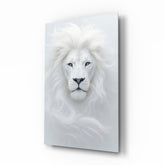White Lion Glass Wall Art