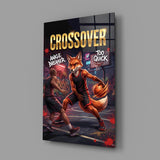 Crossover Fox Streetball Dribble Glass Wall Art