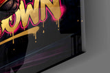 Throwdown Gorilla One-Hand Dunk Glass Wall Art