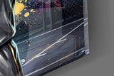 Fundamental Bull Basketball Street Court Glass Wall Art