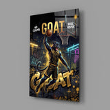 GOAT Panther Slam Dunk Basketball Glass Wall Art