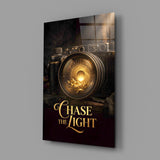 Chase the Light Gold Vintage Camera Glass Wall Art