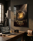 Chase the Light Gold Vintage Camera Glass Wall Art